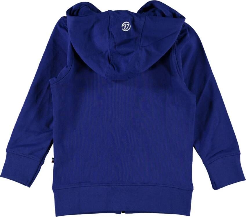 Vingino Essentials hoodie met logo kobaltblauw/wit