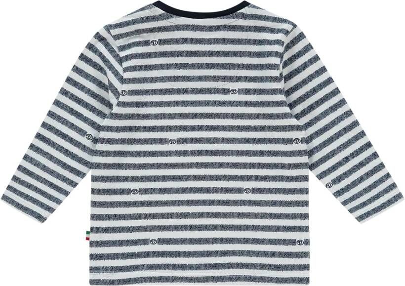 Vingino gestreepte baby longsleeve Joas donkerblauw/wit