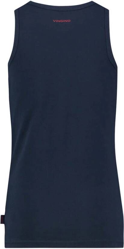 Vingino ! Jongens Hemd Maat 152 Donkerblauw Katoen/elasthan