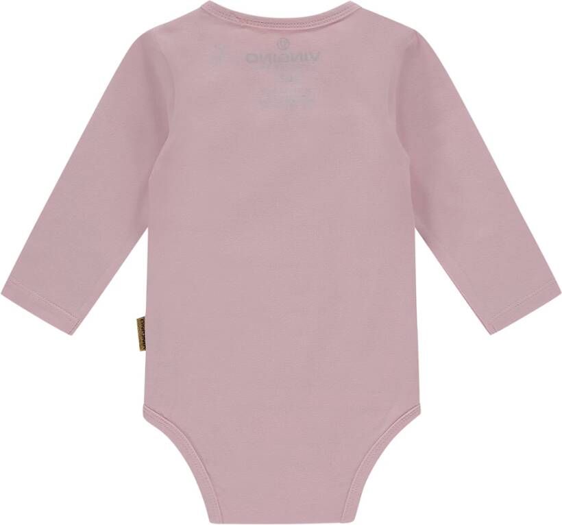 Vingino newborn baby overslag romper Pia roze