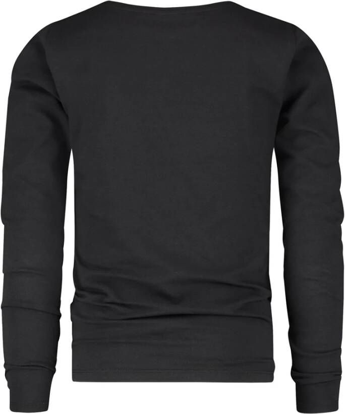 Vingino ! Meisjes Shirt Lange Mouw Maat 104 Zwart Katoen/elasthan