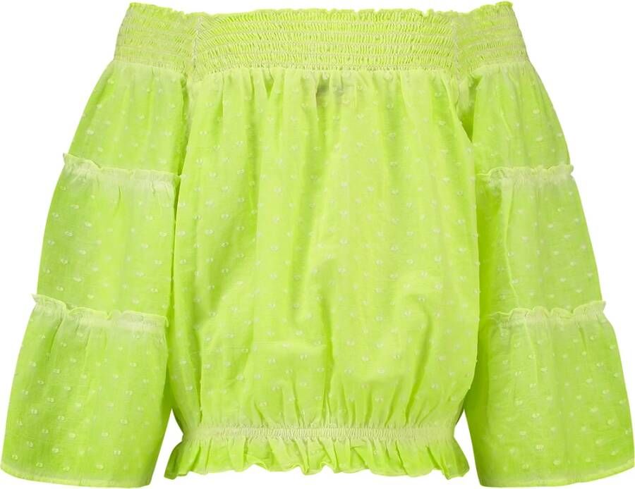 Vingino! Meisjes Shirt Lange Mouw Maat 110 Lime Groen Katoen
