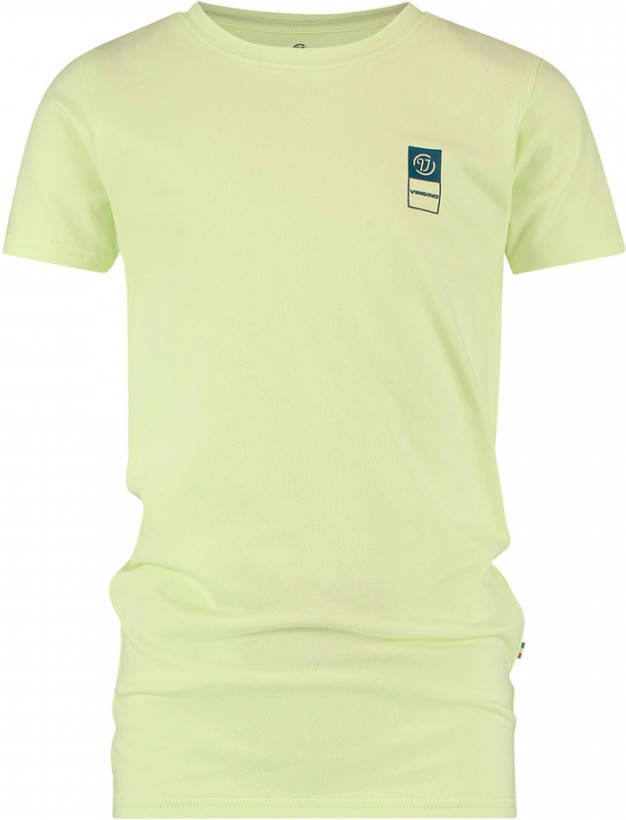 Vingino ! Jongens Shirt Korte Mouw Maat 128 Geel Katoen/elasthan