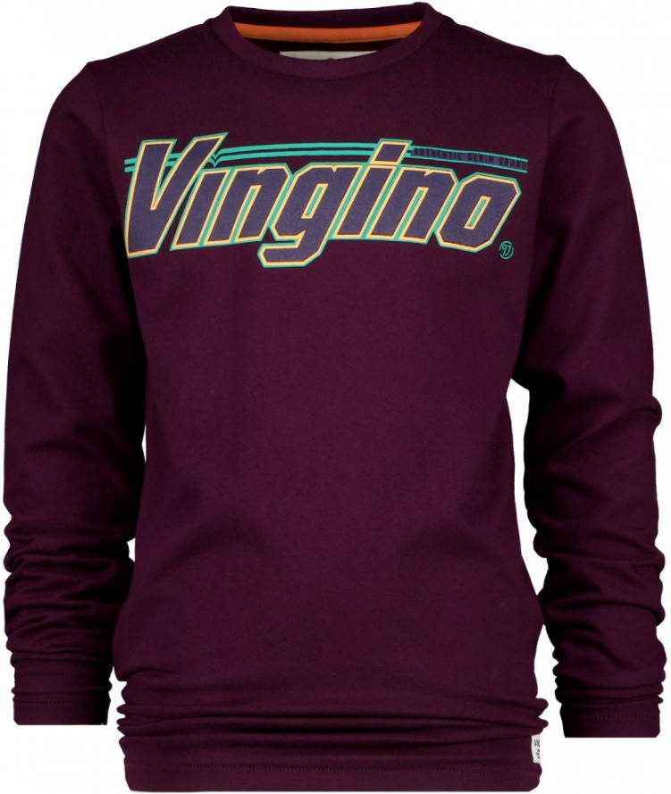 Vingino longsleeve Jacio met logo aubergine