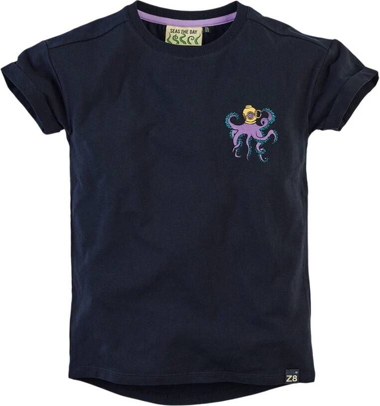 Z8 ! Jongens Shirt Korte Mouw -- Antraciet Katoen/elasthan