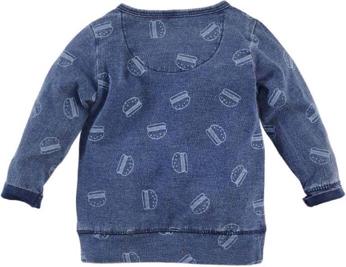 Z8 baby longsleeve Snapper met all over print donkerblauw