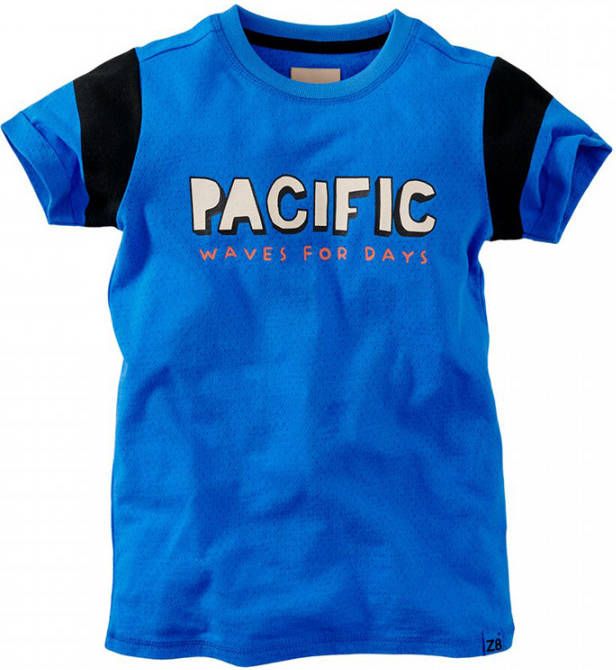 Z8 ! Jongens Shirt Korte Mouw Maat 104 Blauw Katoen