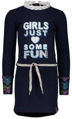 B.Nosy ! Meisjes Jurk Maat 92 Donkerblauw Katoen/elasthan