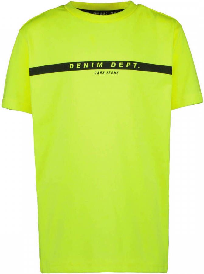 Cars T shirt Tommack met tekst lime groen