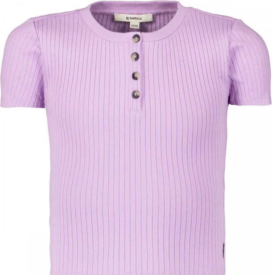 Garcia ! Meisjes Shirt Korte Mouw -- Lila Katoen/elasthan
