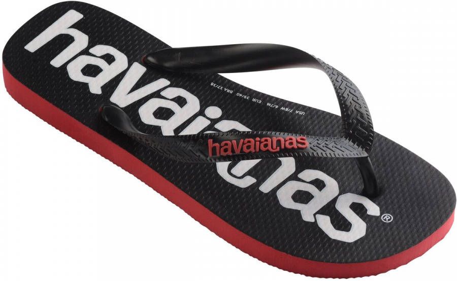 Havaianas Zwarte Teenslippers Kids Top Logomania