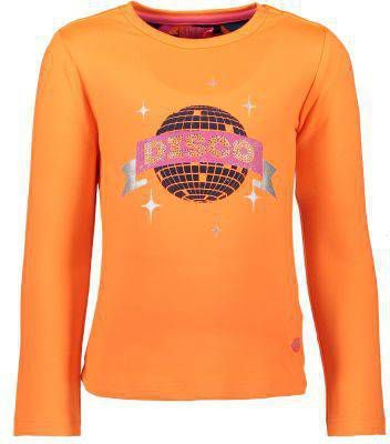 Kidz-art ! Meisjes Shirt Lange Mouw Maat 152 Oranje Polyester/elasthan