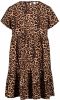 LITTLE PIECES jurk LPNYA met panterprint zwart/bruin online kopen