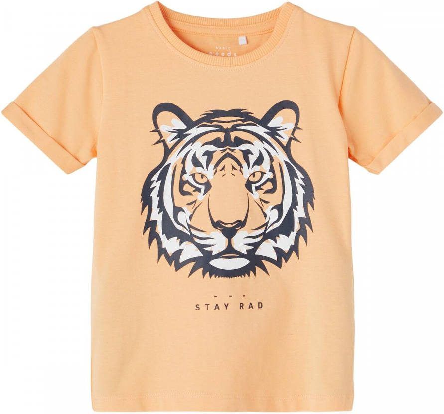 NAME IT MINI T shirt NMMVUX met printopdruk oranje