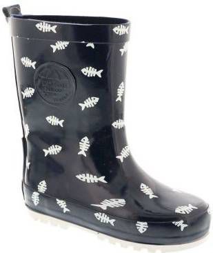 Shoesme Regenlaarzen Rubber Laars met Fleece Sock Donkerblauw