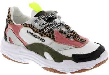 Vingino Vincia chunky leren sneakers wit/roze online kopen