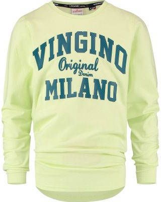 Vingino ! Jongens Shirt Lange Mouw Maat 110 Geel Katoen/elasthan