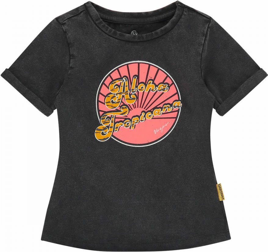 Vingino T shirt Hille met printopdruk zwart