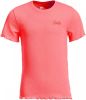 WE Fashion ribgebreid T shirt met borduursels roze online kopen