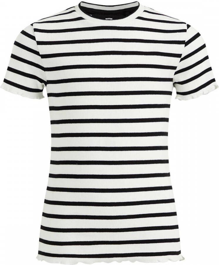 WE Fashion gestreept T shirt zwart/wit
