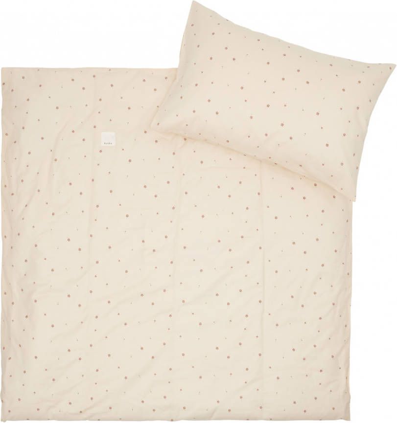 Koeka Katoen(biologisch)Grainfield ledikant dekbedovertrek warm white(dekbedovertrek 100x135 cm )