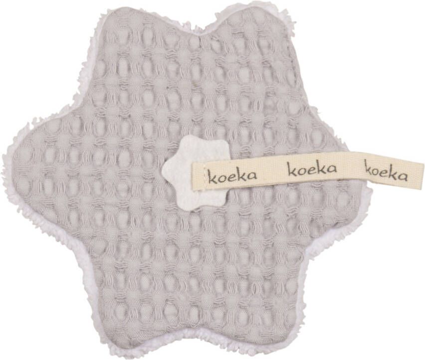 Koeka Oslo speendoekje silver grey/white knuffeldoekje