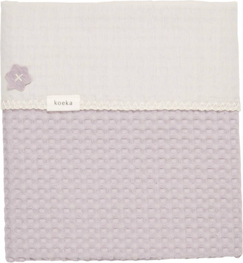 Koeka Antwerp baby wiegdeken 75x100 cm lila/pebble