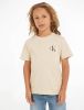 Calvin klein Jeans! Jongens Shirt Korte Mouw -- Beige Katoen online kopen