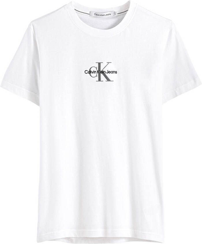 Calvin Klein Men Short Sleeve T shirt White , Wit, Heren