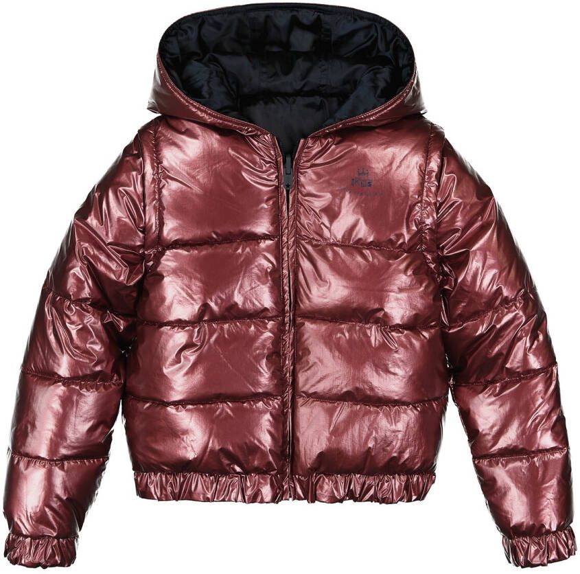 Ikks Rode Gewatteerde Jas Doudoune Revers