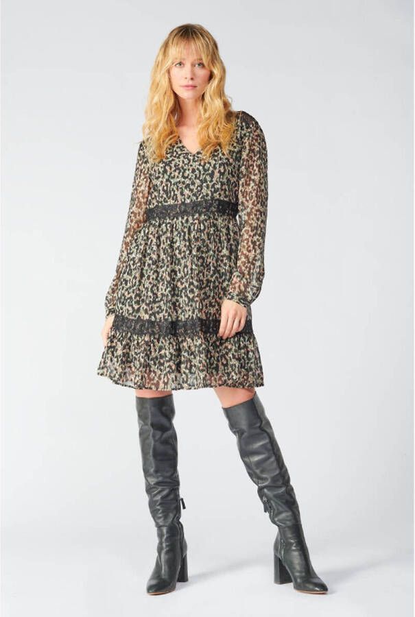 LE TEMPS DES CERISES Korte jurk met luipaardprint