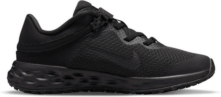 Nike Revolution 6 FlyEase Eenvoudig aan en uit te trekken kleuterschoenen Zwart