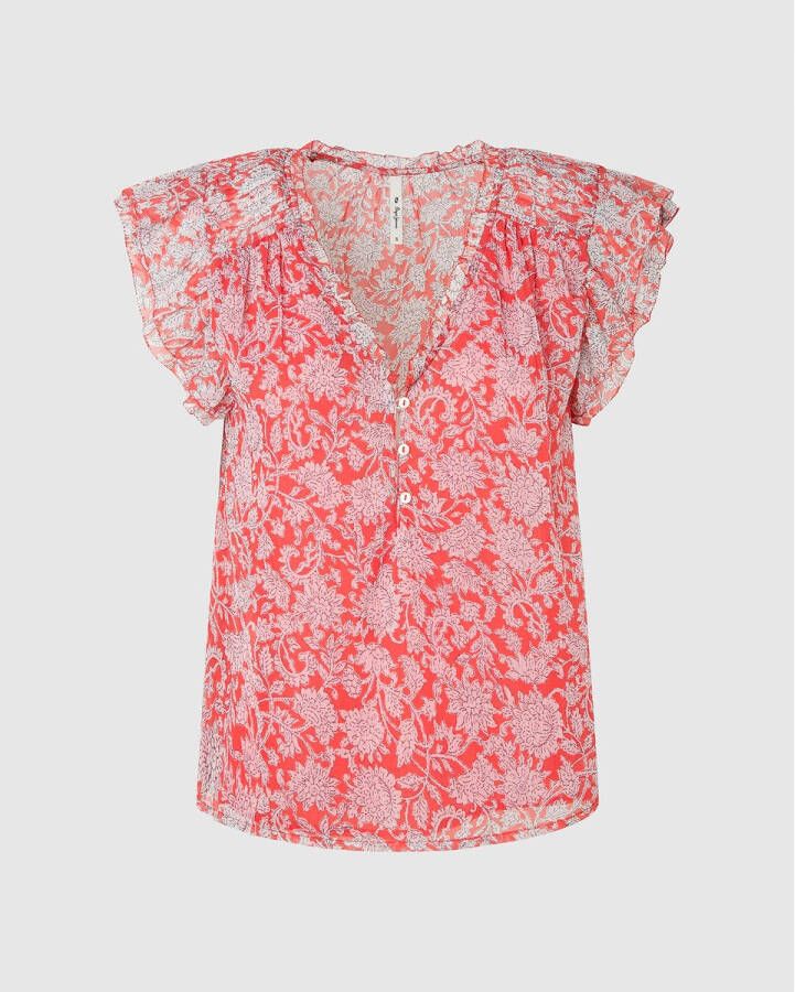 Pepe Jeans Bedrukte blouse met korte mouwen