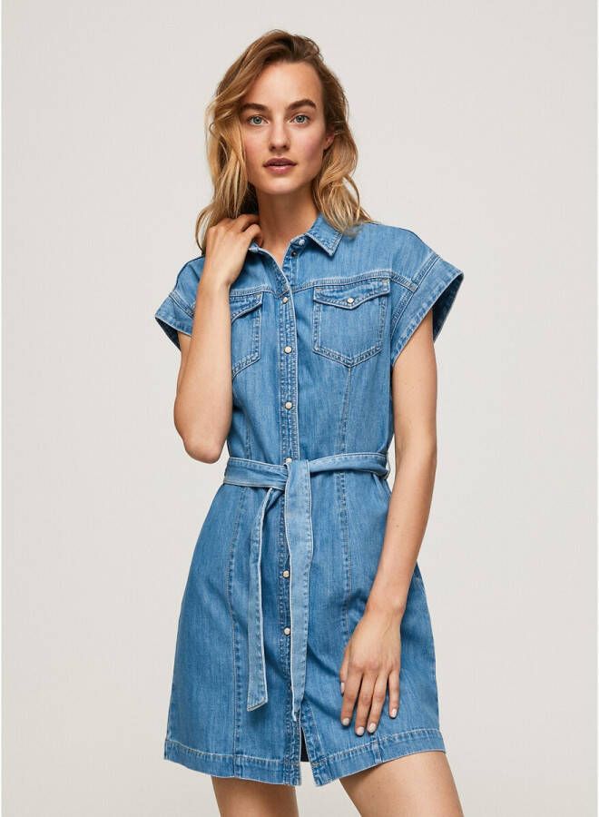 Pepe Jeans Korte jurk in denim, zonder mouwen
