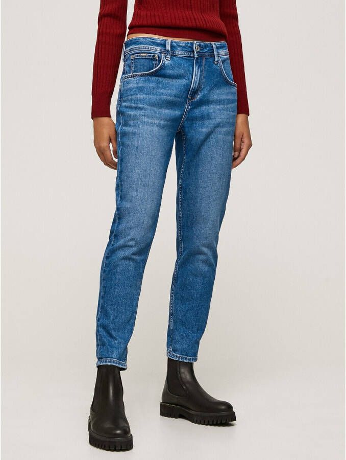 Pepe Jeans High waist jeans Violet Relaxed pasvorm met hoge band in five pocketsstijl