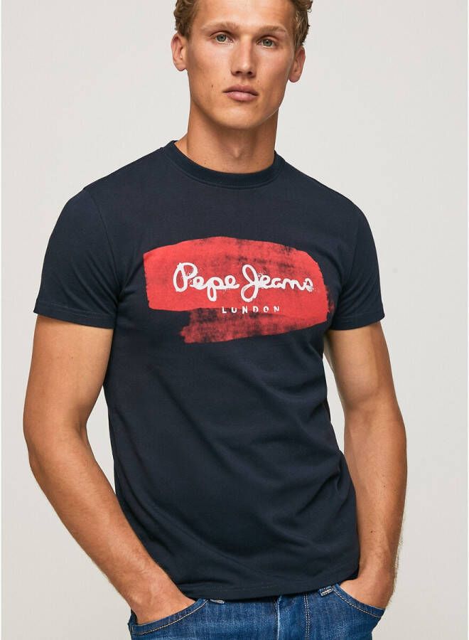 Pepe Jeans T shirt met ronde hals Seth