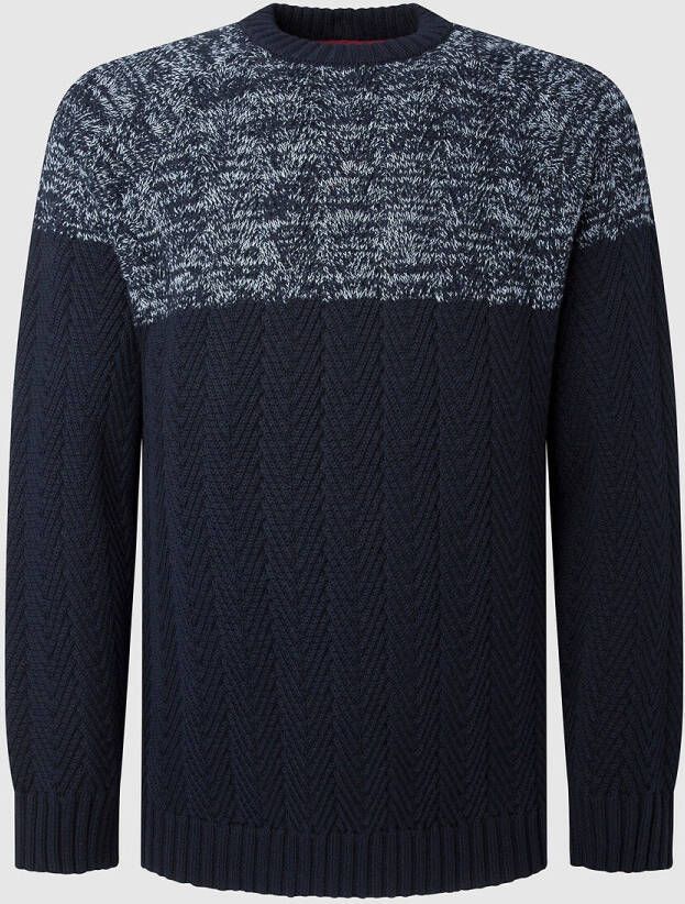 Pepe Jeans Trui met ronde hals in getwijnd tricot