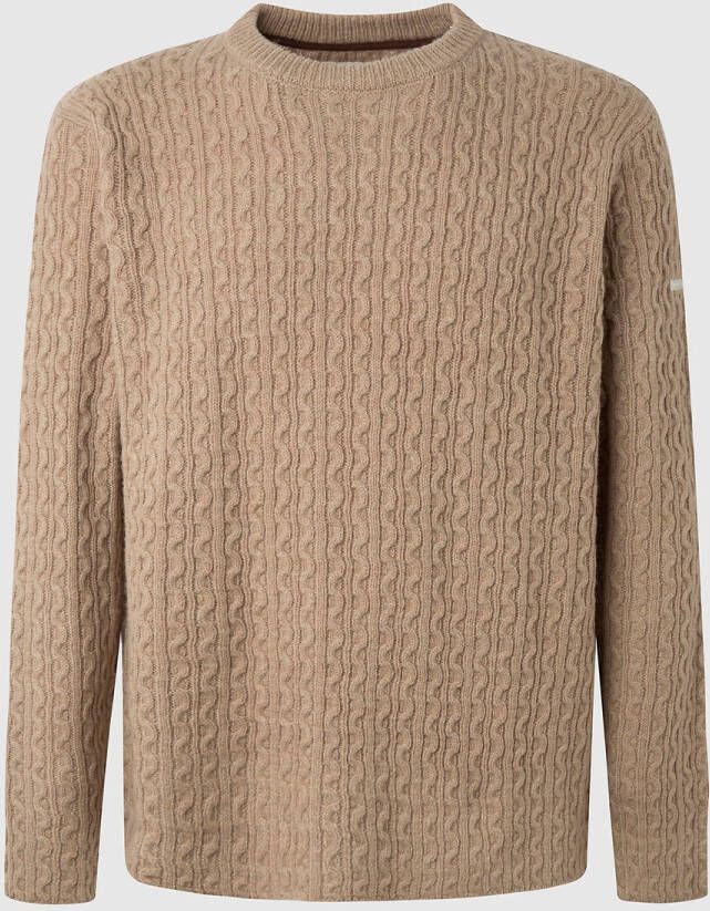 Pepe Jeans Trui met ronde hals in kabeltricot New Jules