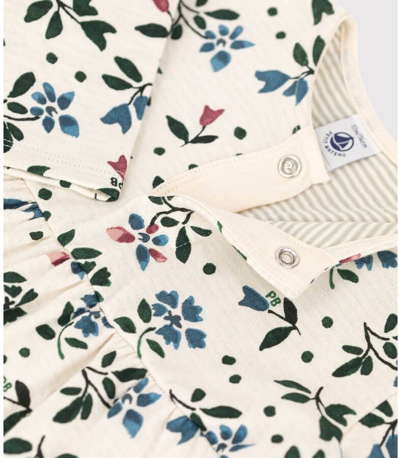PETIT BATEAU Jurk met lange mouwen en bloemenprint