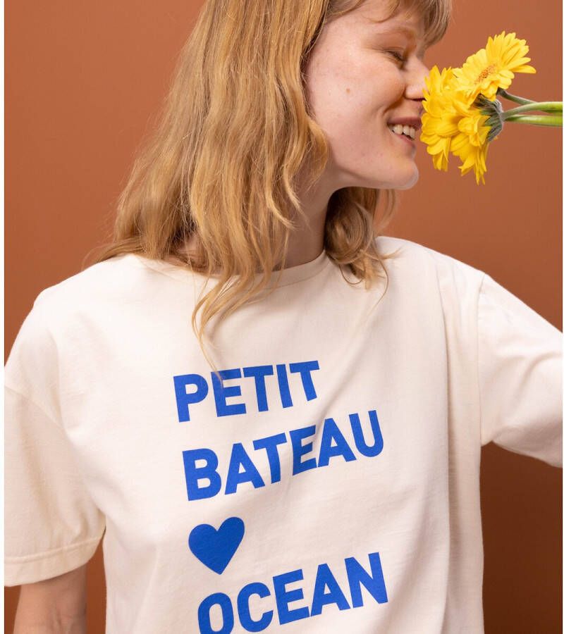 PETIT BATEAU T shirt de boxy in katoen.