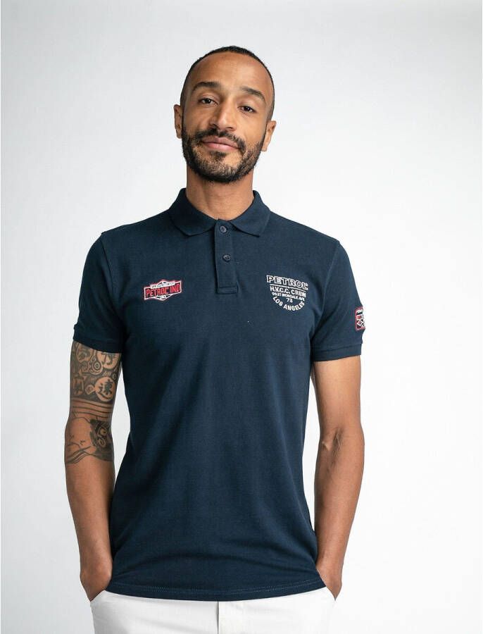 Petrol Polo Sportief Donkerblauw , Blauw, Heren
