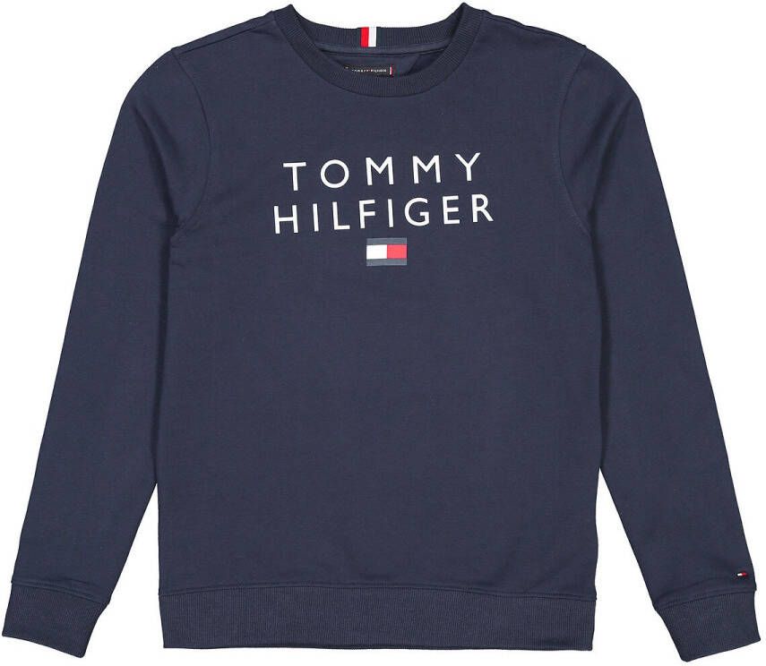 Tommy Hilfiger sweater met logo donkerblauw