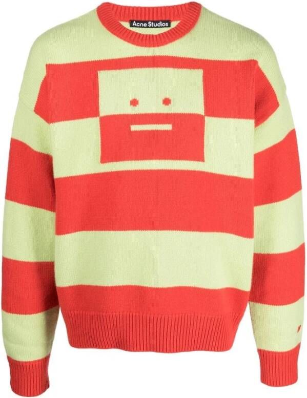 Acne Studios Truien met ronde hals , Rood, Heren