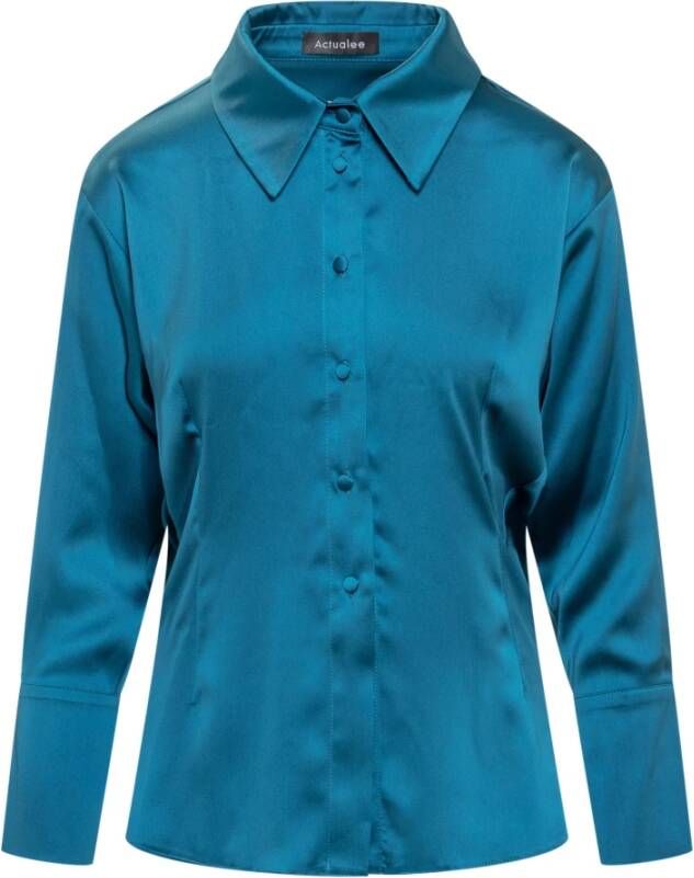Actualee Longsleeve shirts Blauw Dames