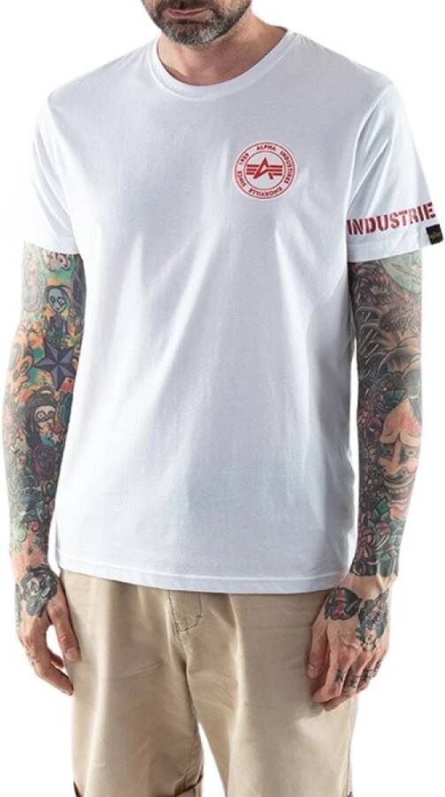 alpha industries RBF Back Stripe 128534 09 T shirt , Wit, Heren