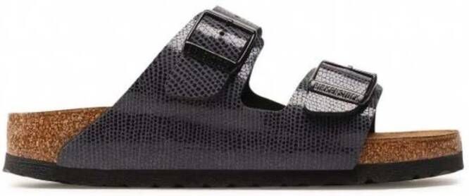 Birkenstock Schuifregelaars , Zwart, Dames