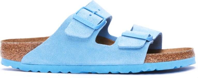 Birkenstock Schuifregelaars , Blauw, Dames