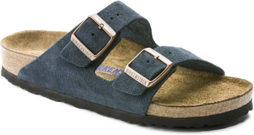 Birkenstock Schuifregelaars , Blauw, Heren