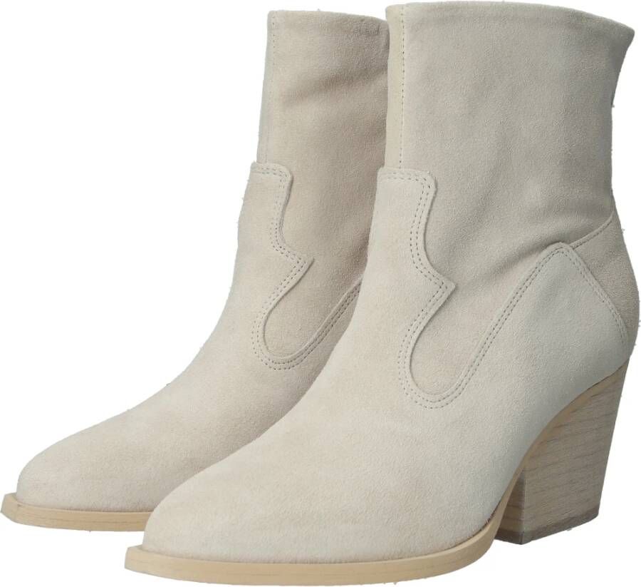 Blackstone Cassidy Zl91 OFF White Zipper Boot , Beige, Dames