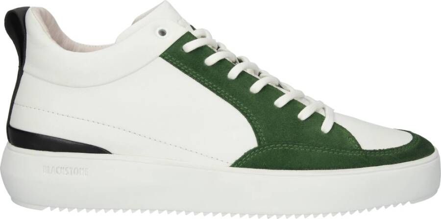 Blackstone Xg90 White Green Mid Sneaker , Wit, Heren